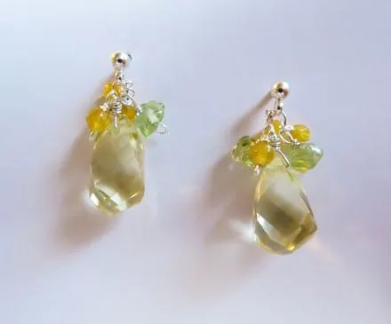 Lemon Quartz Earrings with Silver 925 – 3