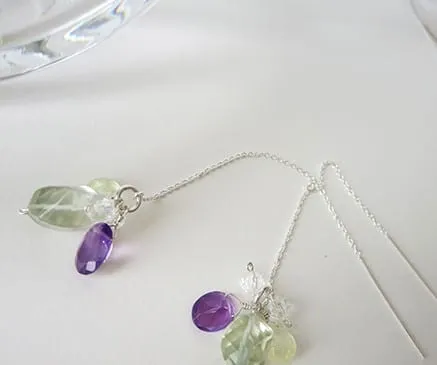 Green Amethyst and Prehnite Earrings with 925 Silver – 3