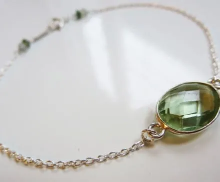 Green Amethyst Bracelet – Silver 925 – 4