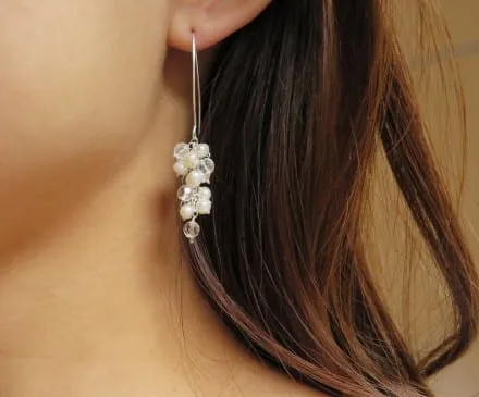 Crystal & Freshwater Pearl Earrings with Silver925 – 4